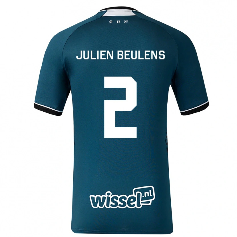 Danxen Damen Julien Beulens #2 Dunkelschiefergrau Weiß Auswärtstrikot Trikot 2026/27 T-Shirt Schweiz