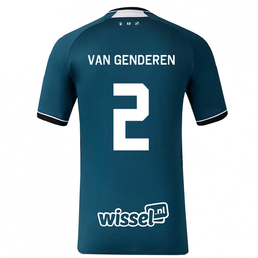 Danxen Damen Juliën Van Genderen #2 Dunkelschiefergrau Weiß Auswärtstrikot Trikot 2026/27 T-Shirt Schweiz