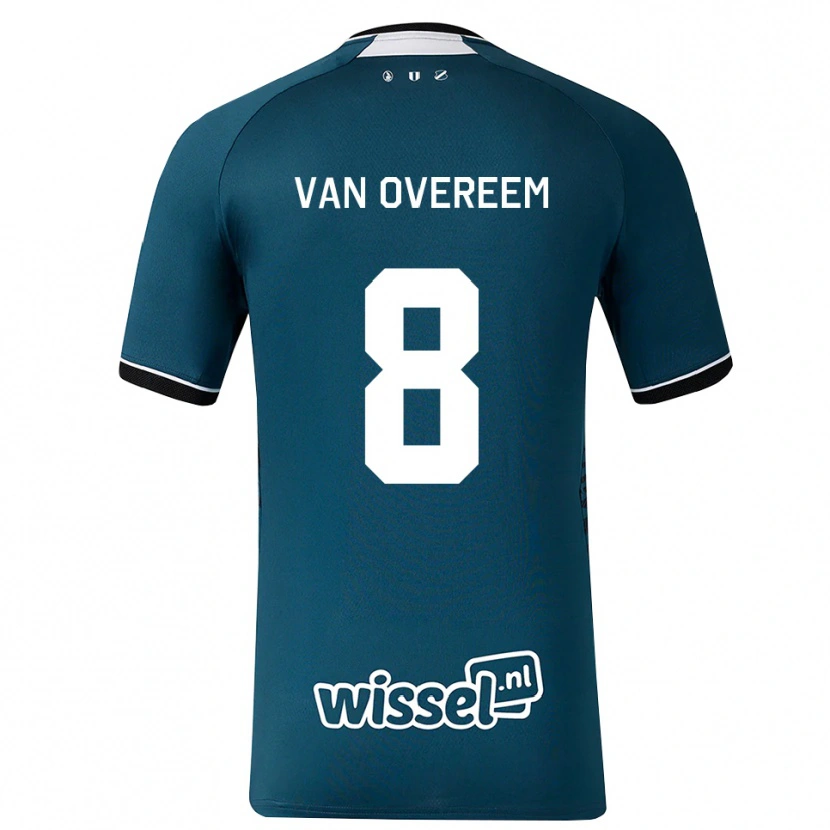 Danxen Damen Joris Van Overeem #8 Dunkelschiefergrau Weiß Auswärtstrikot Trikot 2026/27 T-Shirt Schweiz