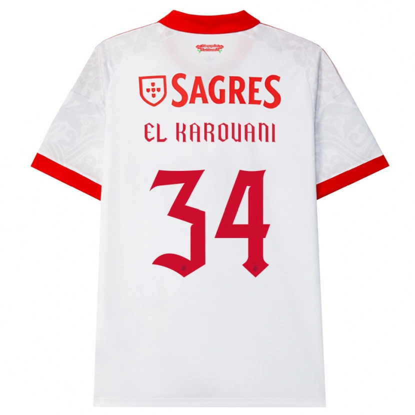 Danxen Damen Souffian El Karouani #34 Weiß Rot Gelb Auswärtstrikot Trikot 2026/27 T-Shirt Schweiz