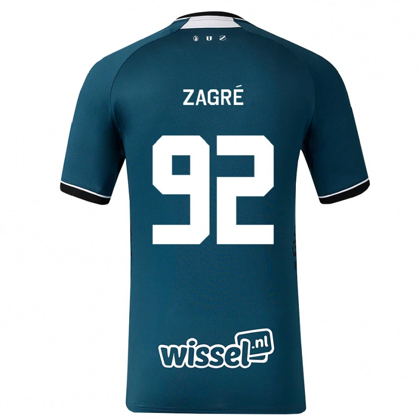 Danxen Damen Arthur Zagré #92 Dunkelschiefergrau Weiß Auswärtstrikot Trikot 2026/27 T-Shirt Schweiz