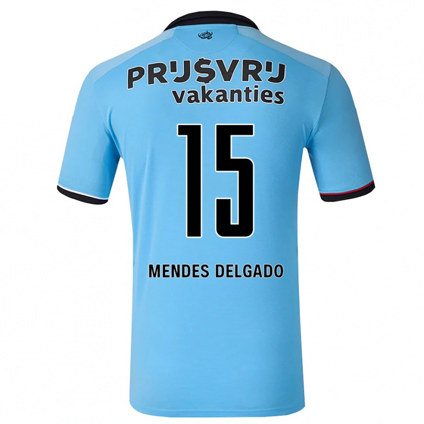 Danxen Damen Jayden Mendes Delgado #15 Tiefhimmelblau Schwarz Rot Auswärtstrikot Trikot 2026/27 T-Shirt Schweiz