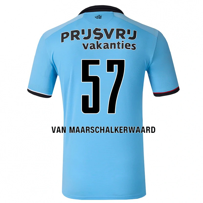Danxen Damen Pieter Van Maarschalkerwaard #57 Tiefhimmelblau Schwarz Rot Auswärtstrikot Trikot 2026/27 T-Shirt Schweiz