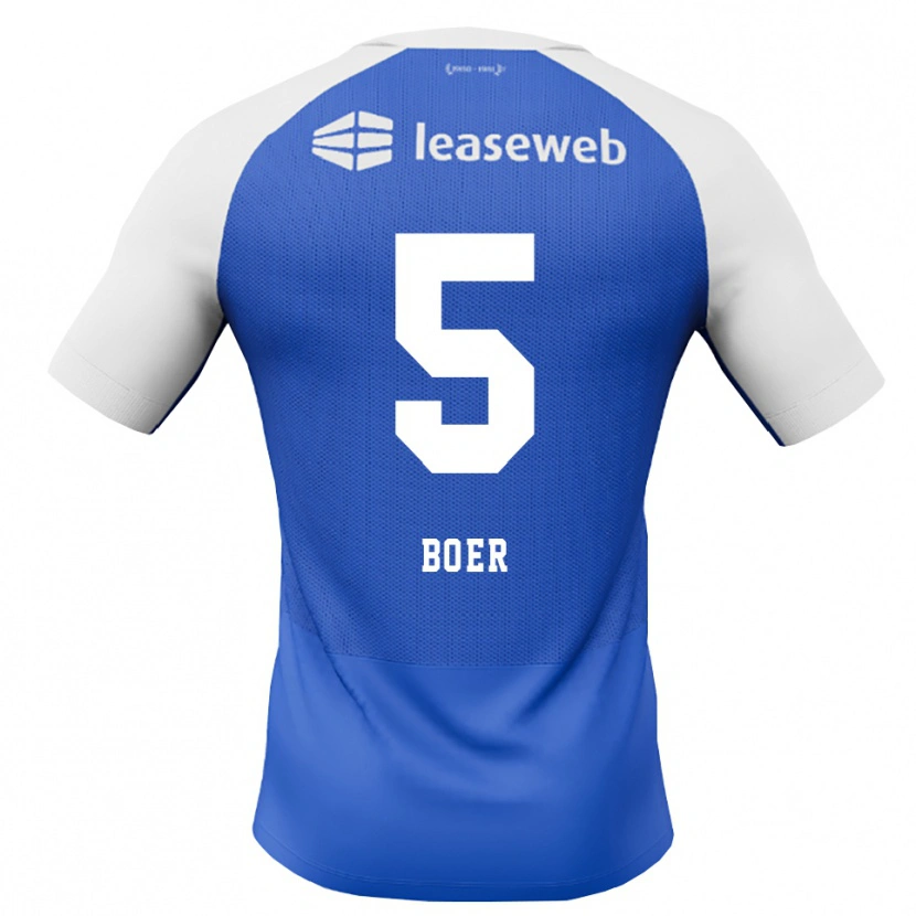 Danxen Damen Lars Boer #5 Himmelblau Rot Weiß Auswärtstrikot Trikot 2026/27 T-Shirt Schweiz