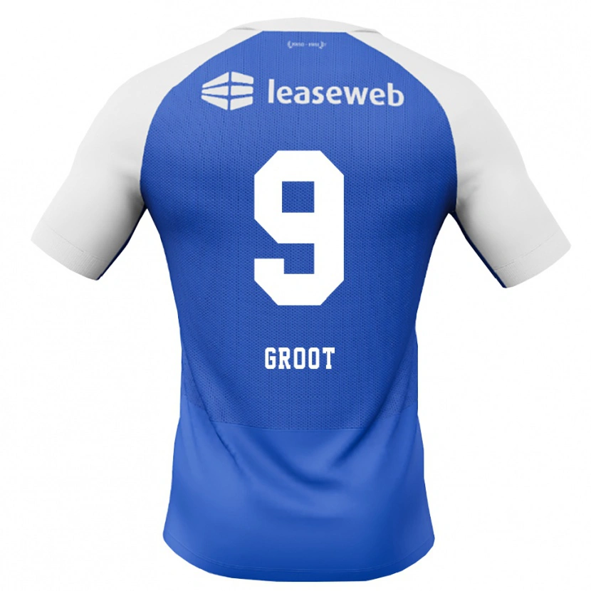 Danxen Damen Gijs Groot #9 Himmelblau Rot Weiß Auswärtstrikot Trikot 2026/27 T-Shirt Schweiz