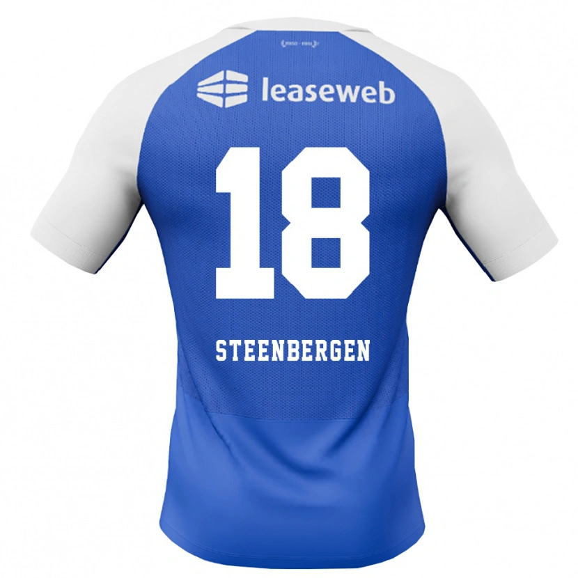 Danxen Damen Thom Steenbergen #18 Himmelblau Rot Weiß Auswärtstrikot Trikot 2026/27 T-Shirt Schweiz