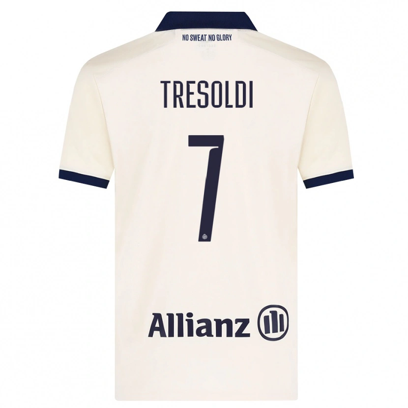 Danxen Damen Nicolò Tresoldi #7 Beige Schwarz Auswärtstrikot Trikot 2026/27 T-Shirt Schweiz