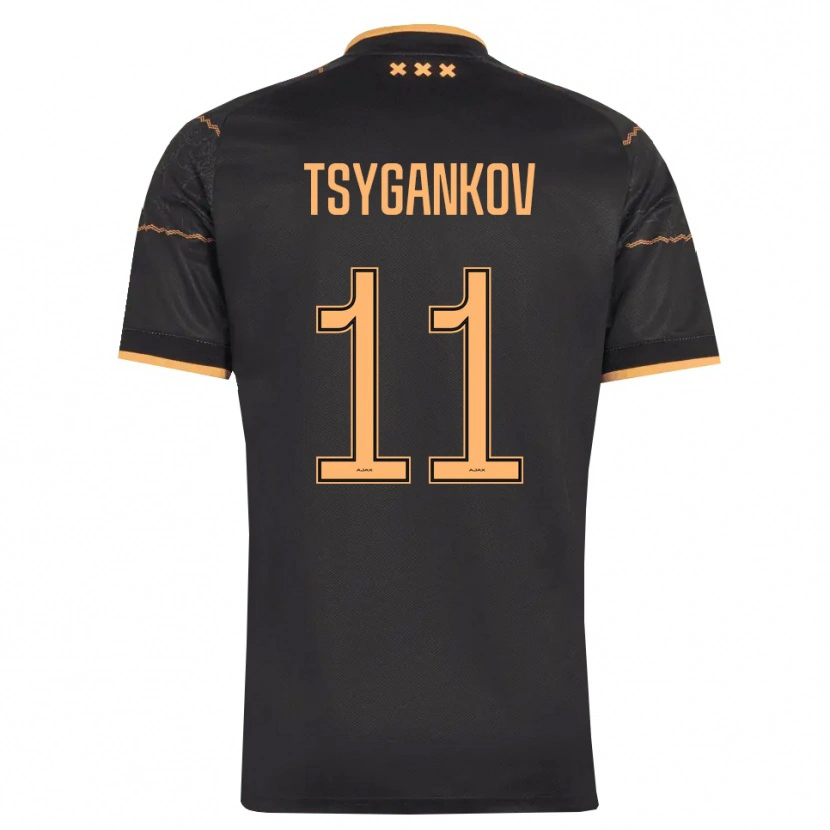 Danxen Damen Viktor Tsygankov #11 Schwarz Orange Auswärtstrikot Trikot 2026/27 T-Shirt Schweiz