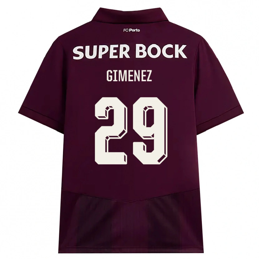 Danxen Damen Santiago Gimenez #29 Burgund Weiß Auswärtstrikot Trikot 2026/27 T-Shirt Schweiz