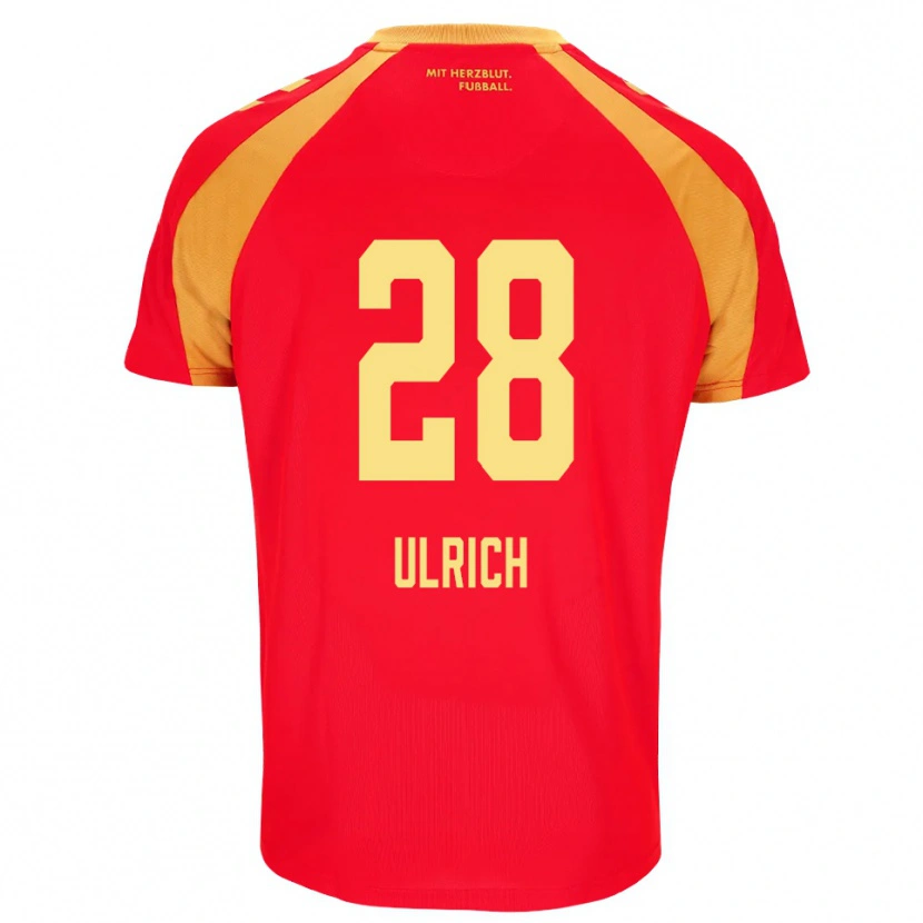 Danxen Damen Laurin Ulrich #28 Rot Orange Schwarz Auswärtstrikot Trikot 2026/27 T-Shirt Schweiz