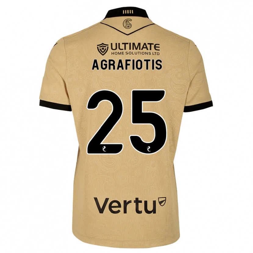 Danxen Damen Nikolas Agrafiotis #25 Burlywood Schwarz Auswärtstrikot Trikot 2026/27 T-Shirt Schweiz