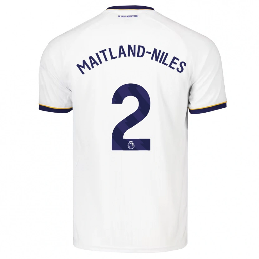 Danxen Kinder Ainsley Maitland-Niles #2 Mitternachtsblau Weiß Gelb Auswärtstrikot Trikot 2026/27 T-Shirt Schweiz