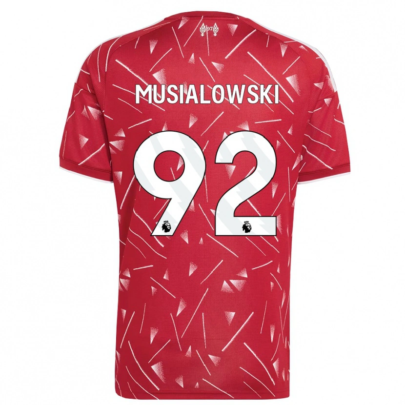 Danxen Kinder Mateusz Musialowski #92 Weiß Rot Heimtrikot Trikot 2026/27 T-Shirt Schweiz