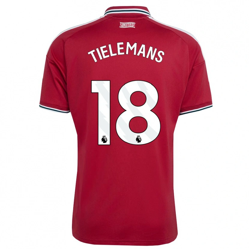 Danxen Kinder Youri Tielemans #18 Rot Gelb Weiß Heimtrikot Trikot 2026/27 T-Shirt Schweiz