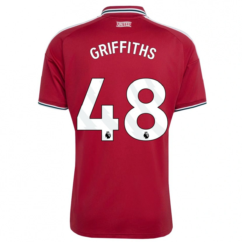 Danxen Kinder Mared Griffiths #48 Rot Gelb Weiß Heimtrikot Trikot 2026/27 T-Shirt Schweiz