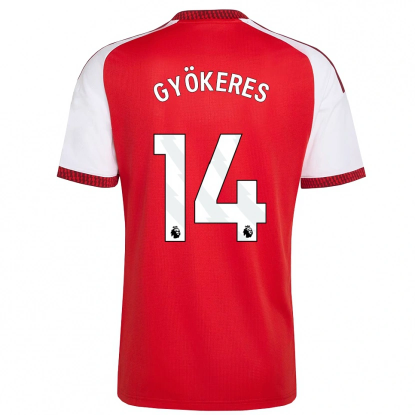 Danxen Kinder Viktor Gyökeres #14 Rot Weiß Schwarz Heimtrikot Trikot 2026/27 T-Shirt Schweiz