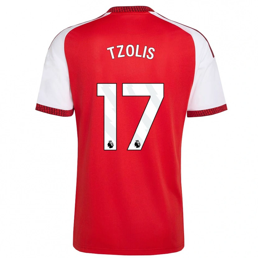 Danxen Kinder Christos Tzolis #17 Rot Weiß Schwarz Heimtrikot Trikot 2026/27 T-Shirt Schweiz