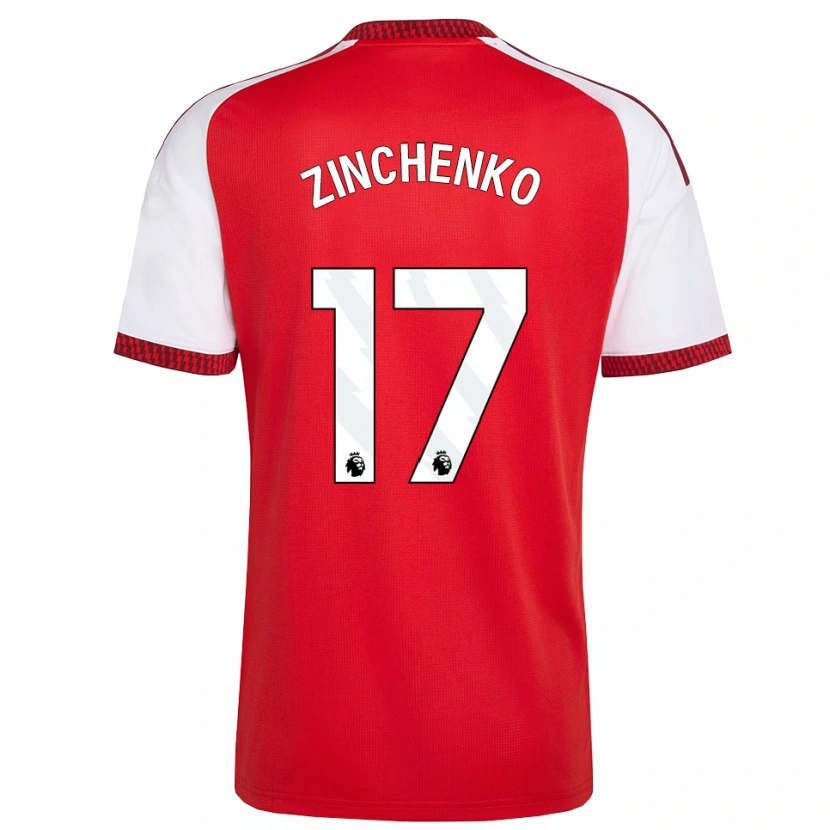 Danxen Kinder Oleksandr Zinchenko #17 Rot Weiß Schwarz Heimtrikot Trikot 2026/27 T-Shirt Schweiz