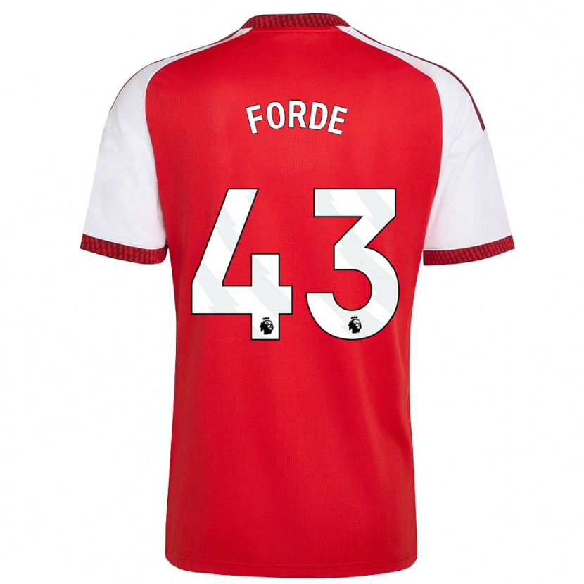 Danxen Kinder Romari Forde #43 Rot Weiß Schwarz Heimtrikot Trikot 2026/27 T-Shirt Schweiz