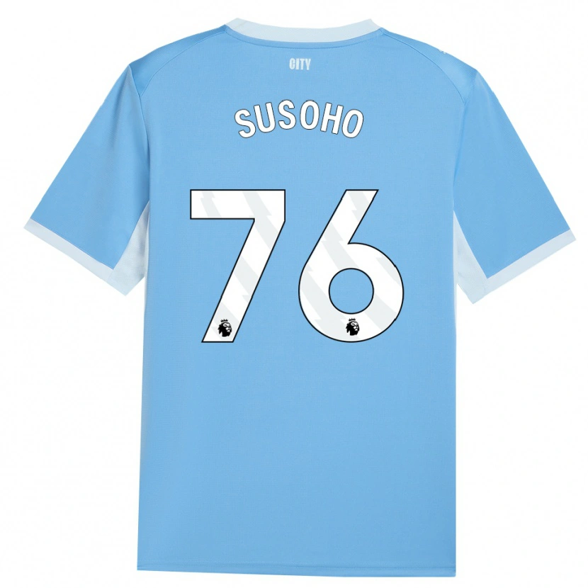 Danxen Kinder Mahamadou Susoho #76 Hellhimmelblau Weiß Heimtrikot Trikot 2026/27 T-Shirt Schweiz