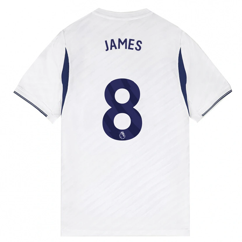 Danxen Kinder Angharad James #8 Weiß Rot Violett Heimtrikot Trikot 2026/27 T-Shirt Schweiz