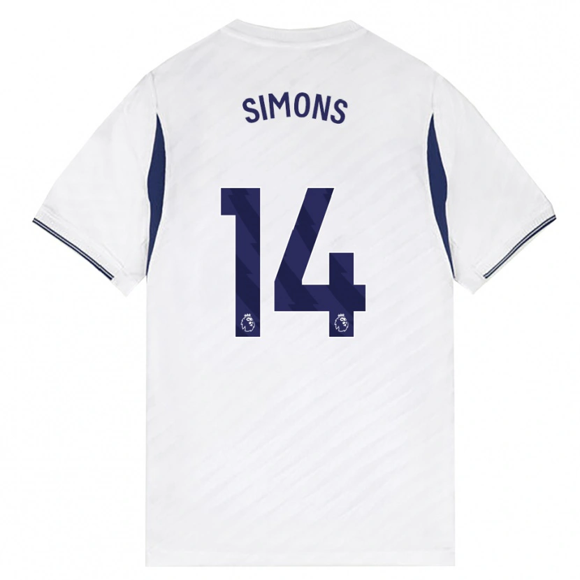 Danxen Kinder Zach Simons #14 Weiß Rot Violett Heimtrikot Trikot 2026/27 T-Shirt Schweiz