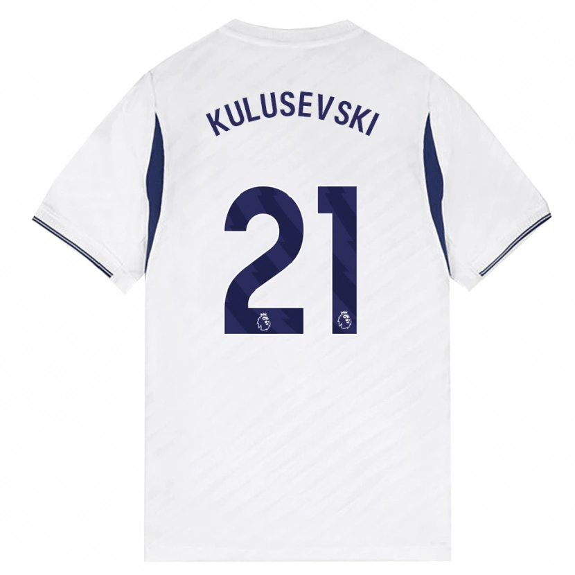 Danxen Kinder Dejan Kulusevski #21 Weiß Rot Violett Heimtrikot Trikot 2026/27 T-Shirt Schweiz