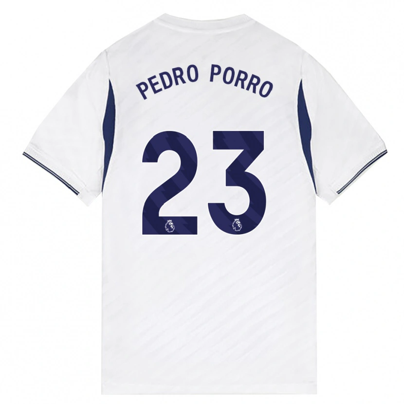 Danxen Kinder Pedro Porro #23 Weiß Rot Violett Heimtrikot Trikot 2026/27 T-Shirt Schweiz