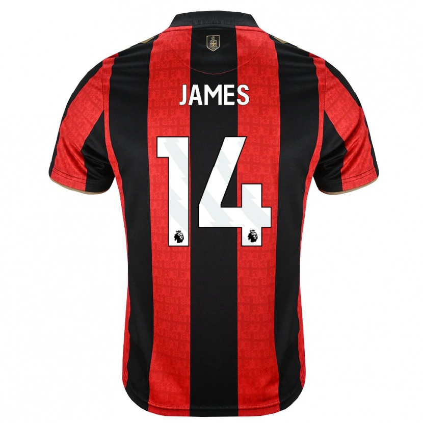 Danxen Kinder Katie James #14 Goldgelb Rot Schwarz Heimtrikot Trikot 2026/27 T-Shirt Schweiz