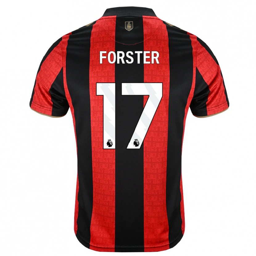 Danxen Kinder Fraser Forster #17 Goldgelb Rot Schwarz Heimtrikot Trikot 2026/27 T-Shirt Schweiz