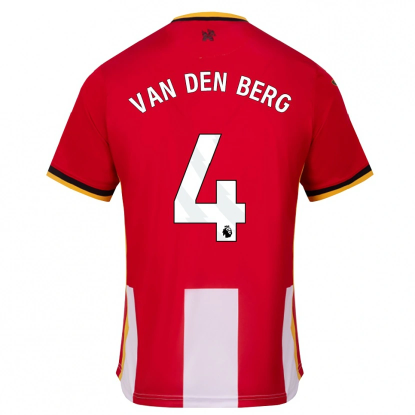 Danxen Kinder Sepp Van Den Berg #4 Gelb Schwarz Rot Heimtrikot Trikot 2026/27 T-Shirt Schweiz