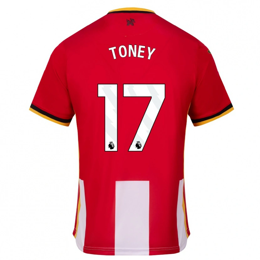 Danxen Kinder Ivan Toney #17 Gelb Schwarz Rot Heimtrikot Trikot 2026/27 T-Shirt Schweiz