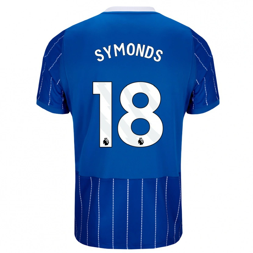 Danxen Kinder Maisie Symonds #18 Mittelblau Weiß Heimtrikot Trikot 2026/27 T-Shirt Schweiz