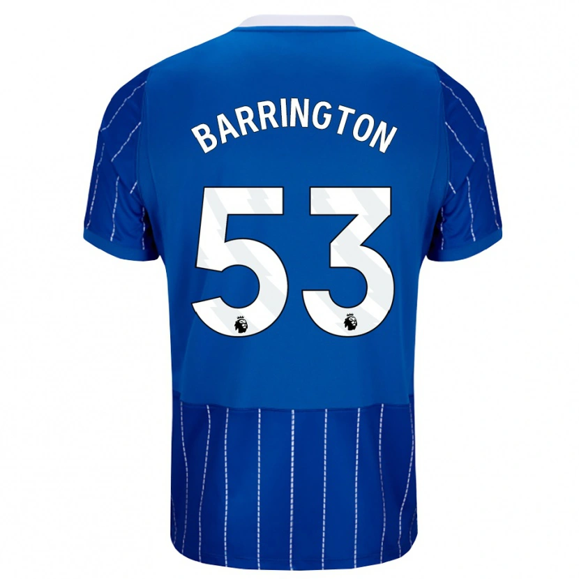 Danxen Kinder Luca Barrington #53 Mittelblau Weiß Heimtrikot Trikot 2026/27 T-Shirt Schweiz