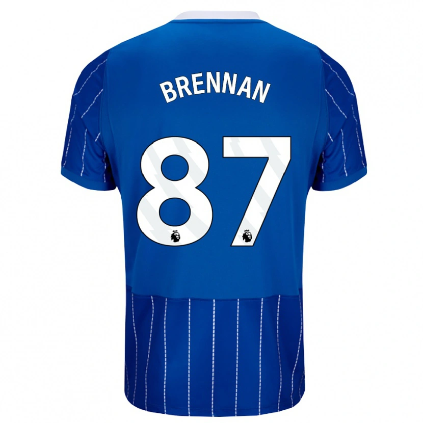 Danxen Kinder Zach Brennan #87 Mittelblau Weiß Heimtrikot Trikot 2026/27 T-Shirt Schweiz