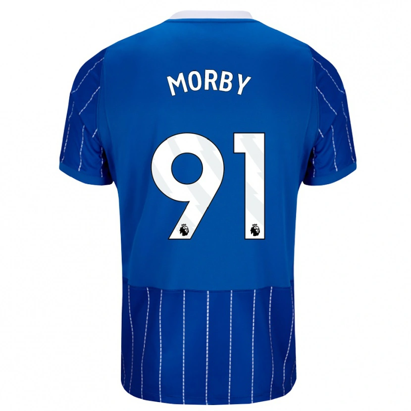 Danxen Kinder Jackson Morby #91 Mittelblau Weiß Heimtrikot Trikot 2026/27 T-Shirt Schweiz