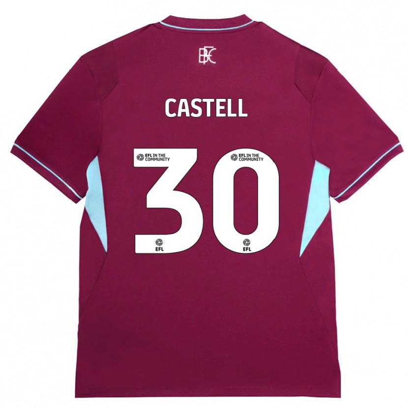 Danxen Kinder Lluc Castell #30 Burgund Grün Heimtrikot Trikot 2026/27 T-Shirt Schweiz