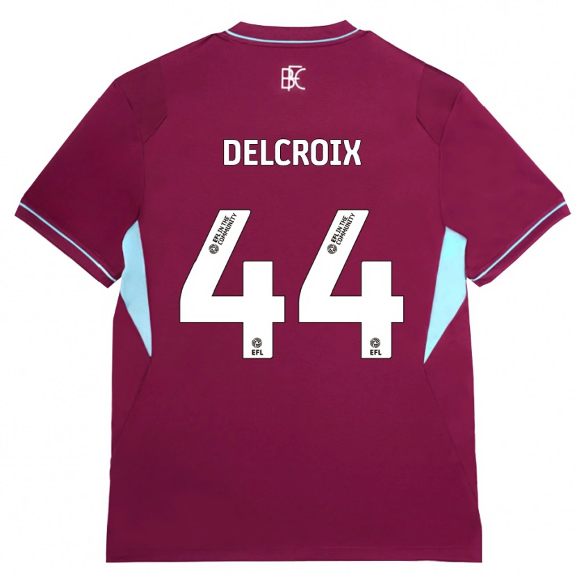 Danxen Kinder Hannes Delcroix #44 Burgund Grün Heimtrikot Trikot 2026/27 T-Shirt Schweiz