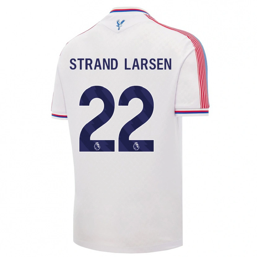 Danxen Kinder Jørgen Strand Larsen #22 Weiß Rot Blau Heimtrikot Trikot 2026/27 T-Shirt Schweiz