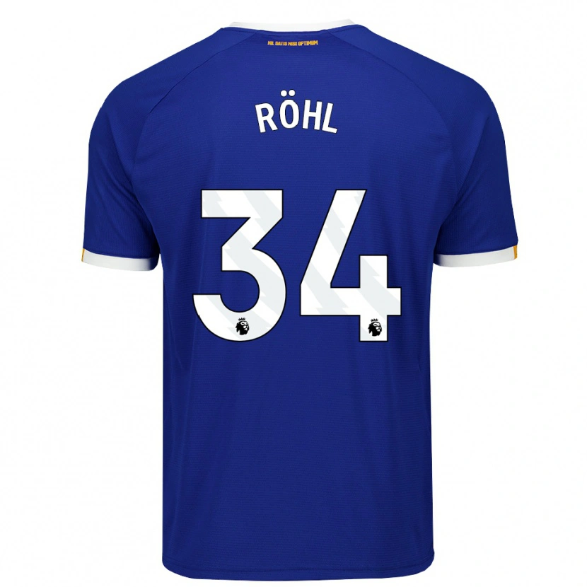 Danxen Kinder Merlin Röhl #34 Blau Weiß Gelb Heimtrikot Trikot 2026/27 T-Shirt Schweiz