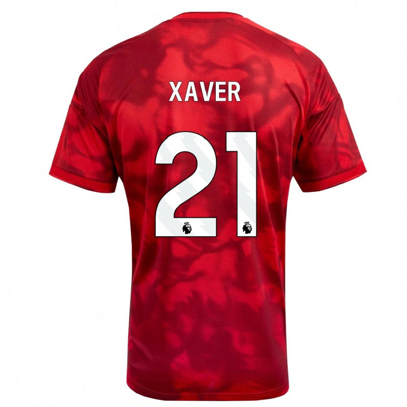 Danxen Kinder Xaver Schlager #21 Karmesin Weiß Heimtrikot Trikot 2026/27 T-Shirt Schweiz