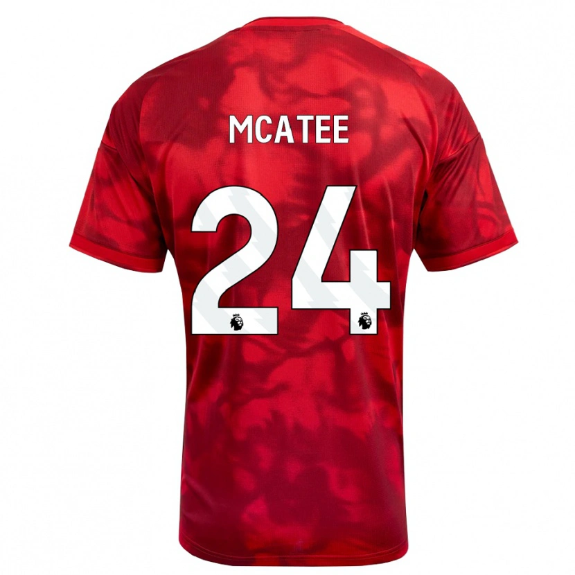 Danxen Kinder James Mcatee #24 Karmesin Weiß Heimtrikot Trikot 2026/27 T-Shirt Schweiz