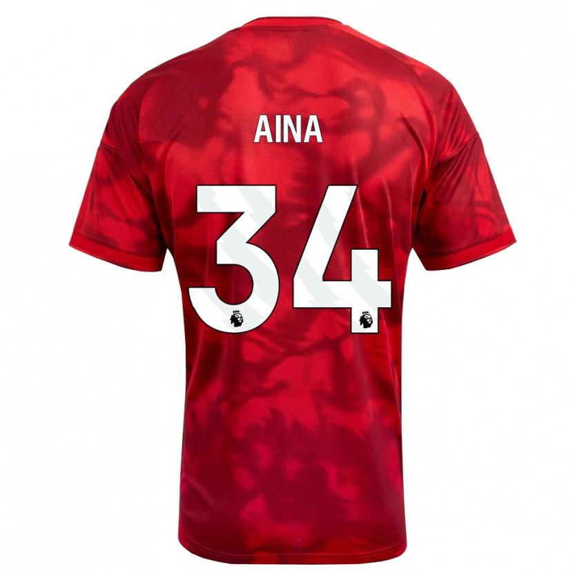 Danxen Kinder Ola Aina #34 Karmesin Weiß Heimtrikot Trikot 2026/27 T-Shirt Schweiz