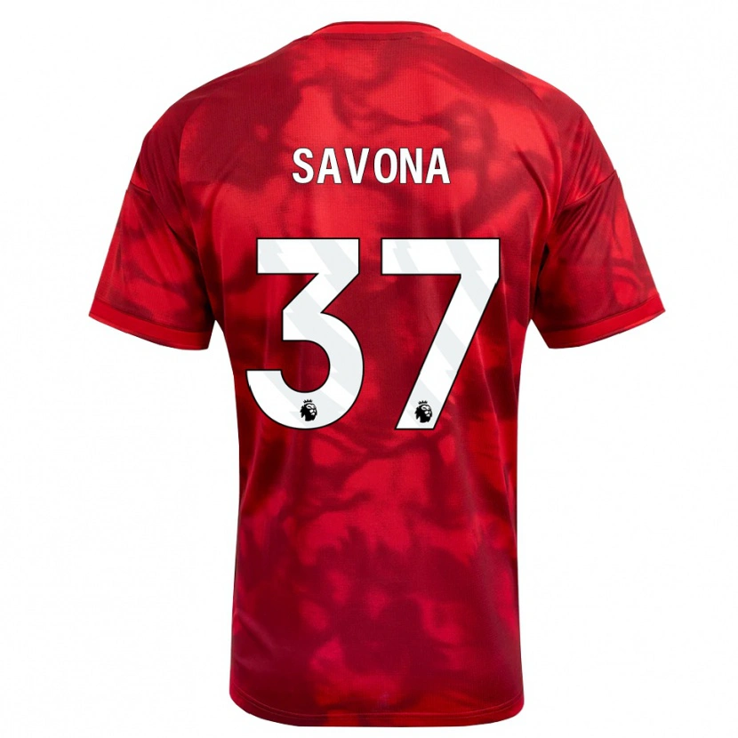 Danxen Kinder Nicolò Savona #37 Karmesin Weiß Heimtrikot Trikot 2026/27 T-Shirt Schweiz