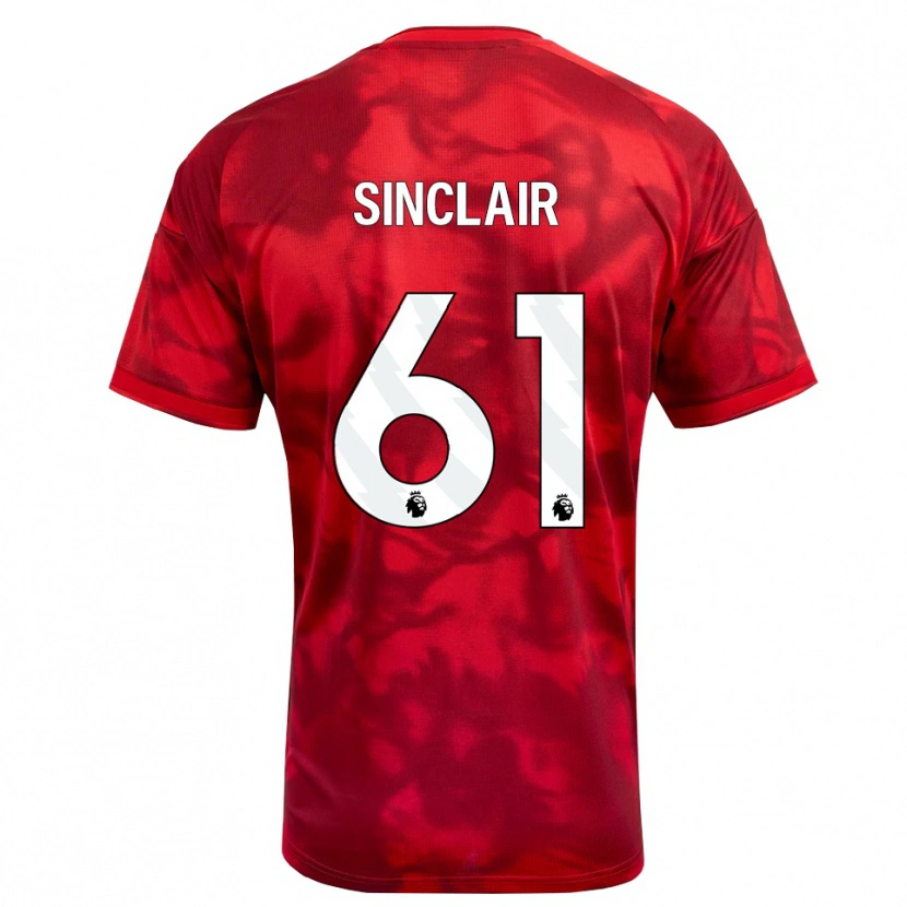 Danxen Kinder Jimmy Sinclair #61 Karmesin Weiß Heimtrikot Trikot 2026/27 T-Shirt Schweiz
