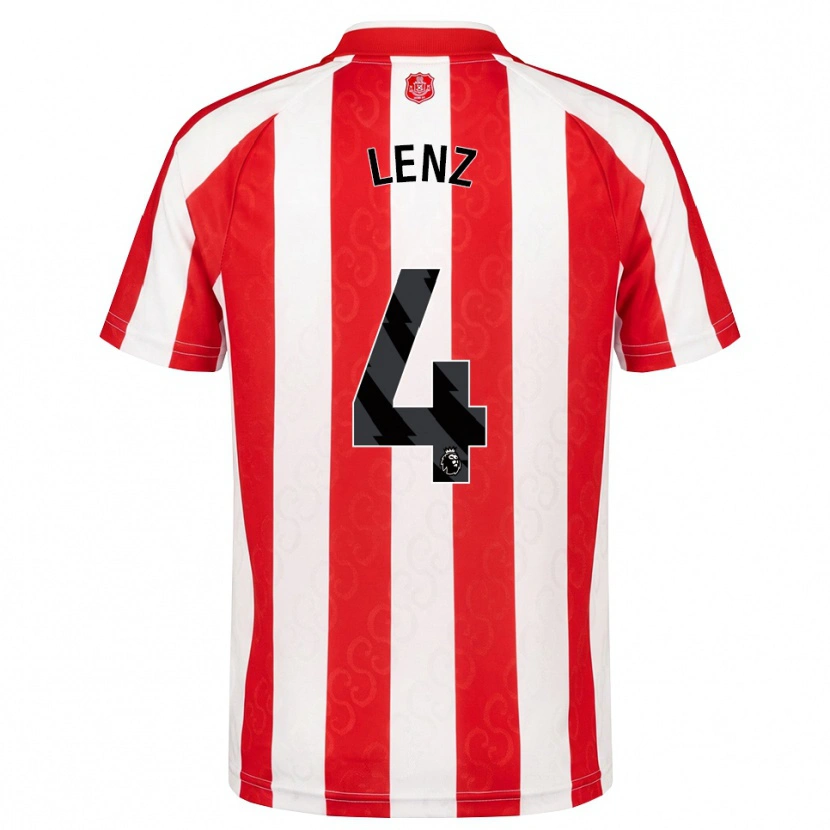 Danxen Kinder Elias Lenz #4 Rot Weiß Schwarz Heimtrikot Trikot 2026/27 T-Shirt Schweiz