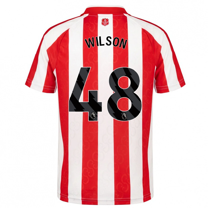 Danxen Kinder Callum Wilson #48 Rot Weiß Schwarz Heimtrikot Trikot 2026/27 T-Shirt Schweiz