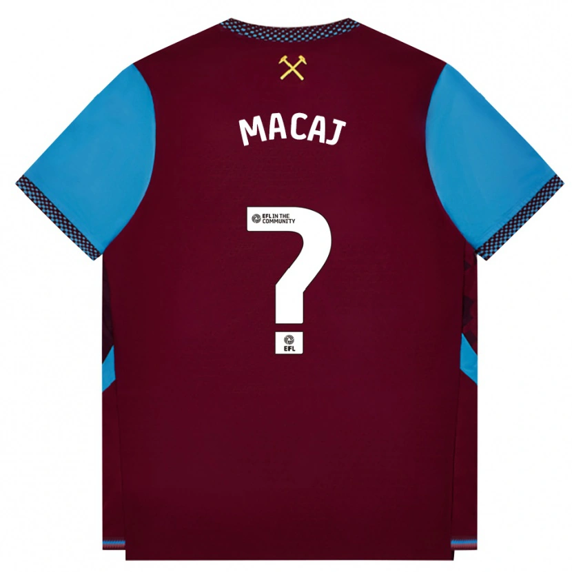 Danxen Kinder Glenn Macaj #0 Burgund Kornblumenblau Heimtrikot Trikot 2026/27 T-Shirt Schweiz