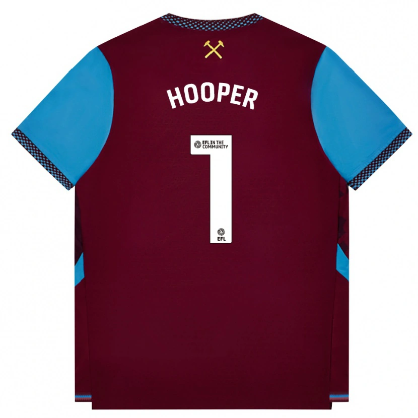 Danxen Kinder Finley Hooper #1 Burgund Kornblumenblau Heimtrikot Trikot 2026/27 T-Shirt Schweiz