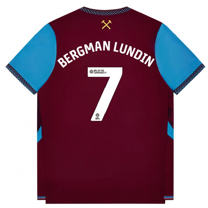 Danxen Kinder Marika Bergman-Lundin #7 Burgund Kornblumenblau Heimtrikot Trikot 2026/27 T-Shirt Schweiz